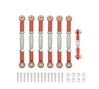 Compatibile Con Traxxas Per Slash 4X4 2WD 1/10 RC Car Upgrade Parts Kit Regolabile Per Estremità Del Collegamento Di Camber In Alluminio Collegamento Auto RC(Red)