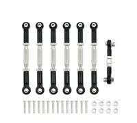 Compatibile Con Traxxas Per Slash 4X4 2WD 1/10 RC Car Upgrade Parts Kit Regolabile Per Estremità Del Collegamento Di Camber In Alluminio Collegamento Auto RC(Black)