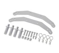Compatibile Con Traxxas Per Slash 4X4 Per Stampede Per VXL E Ultimate RC Car Part 1 Set Supporti Per Il Corpo In Lega Di Alluminio (montanti Del Corpo) RC Parti Auto(Silver)