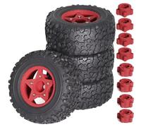 Compatibile Con TRAXXAS Per Slash Per ARRMA Per SENTON Per Vkar 1/8 1/10 RC Camion A Per Corsa Breve Pneumatico Da 110 Mm Con Ruota Esagonale Da 12 Mm 14 Mm 17 Mm RC Corsa pneumatici(Red)