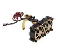 Compatibile con Traxxas per Tamiya per Axial per SCX10 1/8 1/10 RC Auto Aggiornamento Ricambi Motore Dissipatore Raffreddamento Ventola con Sensore Termico Parti per Auto RC(Yellow)