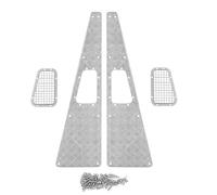 Compatibile Con Traxxas Per TRX-4 Per TRX4 Per Defender 1/10 RC Crawler Parti Di Aggiornamento Accessori Piastra Antiscivolo In Metallo Griglia Aspirazione RC Parti Auto(Silver)