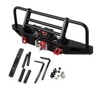 Compatibile Con Traxxas Per TRX4 Per Axial Per SCX10 II 90046 1/10 RC Crawler Paraurti Anteriore In Metallo Sistema Di Controllo Remoto Verricello RC Riparazioni Modelli