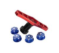 Compatibile Con Traxxas Per X-Maxx Per E-Revo Per E-Maxx Per Summit 1/8 RC Auto Parti Upgrade 1 Pezzo Kit Adattatore Dadi Esagonali Ruota 17 Mm In Alluminio RC Parti Auto(Blue)