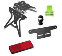 COMPATIBILE CON TRIUMPH SCRAMBLER 865 KIT PORTATARGA REGOLABILE ATTACCO SOTTOCODONE+CATARIFRANGENTE+SUPPORTO CATARIF. SET KIT PER MOTO PORTA TARGA OMOLOGATO