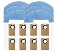 Compatibile con Trouver E10, Liectroux M70 Pro, Monsga Ms1 Max, robot aspirapolvere 6 panni per mocio più 8 sacchetti per la polvere Set panni in microfibra per una cura efficiente del pavimento a