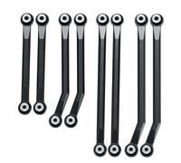 Compatibile Con TRX-4M Per Bronco Per Defender 1/18 RC Car Upgrade Part 8 Pezzi Kit Di Asta Di Collegamento Ad Alta Distanza In Lega Di Alluminio Collegamento Auto RC(Black)