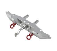 Compatibile Con TRX4 Per Defender Per Bronco 1/10 RC Car Crawler Car Parts 1 Pz Paraurti Posteriore In Alluminio CNC Con Gancio Di Traino Paraurti RC(Silver)