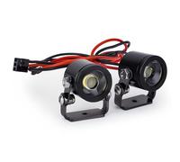 Compatibile Con TRX4 Per Defender Per SCX10 90046 D90 D110 TF2 1/10 RC Crawler Parti Light Spotlight Fari Con Staffa 1 Paio RC Parti Auto(Black)