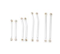 Compatibile Con TRX4M 1/18 Parti Di Ricambio Per Auto Cingolate RC Set Di Collegamenti Per Sospensioni In Metallo Ad Alta Per Altezza Da Per Terra RC Parti Auto(Silver)