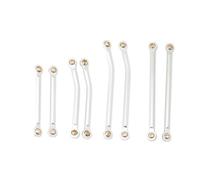 Compatibile Con TRX4M 1/18 Parti Di Ricambio Per Auto Cingolate RC Set Di Collegamenti Per Sospensioni In Metallo Ad Alta Per Altezza Da Per Terra RC Parti Auto(Silver)