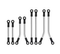 Compatibile con TRX4M 1/18 RC Crawler Car Parts per telaio, sospensione, parti di aggiornamento ad alta distanza, set di collegamenti in acciaio inossidabile da 8 pezzi RC Ricambi