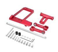 Compatibile Con Vanquish Per Phoenix VS4 10 F10 1/10 RC Crawler Asse Parti Di Aggiornamento Fai Da Te Alluminio BAT Servo Mount Bilancia Collegamento Idraulico RC Parti Auto(Red)