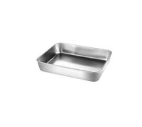 Compatibile con vassoi di servizio rettangolari, vassoio for tiramisù in acciaio inox coperchio, teglia for dolci, piatto for alimenti, utensili da cucina(22x14.5x6.5cm)