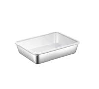 Compatibile con vassoio rettangolare in acciaio inossidabile spesso coperchio, piccola scatola for la conservazione della freschezza, espositore for asciugamani(26 x 20 plastic cover)