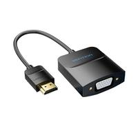 Compatibile Con Vention, Adattatore HDMI A VGA 1080P HD Maschio A VGA Femmina Convertitore Con Cavo Audio Jack Da 3,5 For Xbox PS4 PC Laptop Proiettore(With audioWith power)