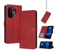 Compatibile con Vivo S30 Pro mini Custodia protettiva,Compatibile con Vivo X200 FE 5G V2503 Custodia in Pelle Case Cover Red