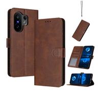 Compatibile con Vivo S30 Pro mini Custodia protettiva,Compatibile con Vivo X200 FE 5G V2503 Custodia in Pelle Case Cover Brown