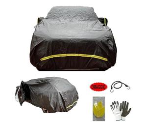 COMPATIBILE CON VOLKSWAGEN POLO TELO COPRIAUTO FELPATO IMPERMEABILE ANTIGELO MUFFA ANTIGRAFFIO TG. M 432X185X120CM COVER PER AUTO CON ZIP LATERALE