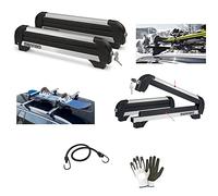 COMPATIBILE CON VOLKSWAGEN T-ROC PORTASCI PER BARRE PORTATUTTO TETTO AUTO PORTA SCI IN ALLUMINIO CON 4 PAIA DI SCI O 2 SNOWBOARDS OMOLOGATO MENABO