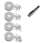 Compatibile con WAHFOX, 4 lame di ricambio for rasoio, compatibile con Skull Pitbull Carver PRO, 4 lame di ricambio for testina SKULL SHAVER HEAD(WF-006S)