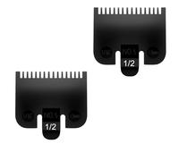 Compatibile con Wahl 1/2 Clipper Guard,Confezione da 2 protezioni di ricambio adatte per Wahl 1/16 Clipper Guard,Numero di attacco #1/2-1/16'' (1,5 mm), nero.