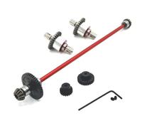 Compatibile Con Wltoys 124016 124017 Per RIaarIo AM-X12 1/12 RC Auto Parti Upgrade Differenziale Metallo E Assemblaggio Albero Di Trasmissione Centrale RC Parti Auto(Red)