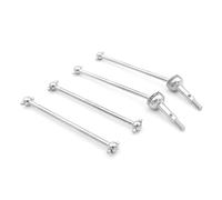 Compatibile Con WLtoys 144001 1/14 RC Ricambi Per Auto Accessori CVD Anteriore E Posteriore In Metallo Albero Di Trasmissione A Osso Di Cane albero trasmissione rc(Silver)