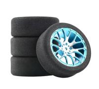 Compatibile Con Wltoys 144001 124016 124017 124018 124019 104001 RC Car Upgrade Parts 4 Pezzi 68 Mm Set Di Cerchi In Spugna Per Pneumatici In Schiuma RC Accessori(Blue)