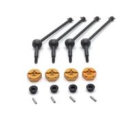 Compatibile Con WLtoys 144001 144002 124016 124017 124018 124019 RC Car Accessories Upgrade Parts Prima E Dopo L'accoppiamento CVD albero trasmissione rc(Yellow)