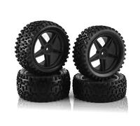 Compatibile Con Wltoys 144001 144010 124017 Per Tamiya Per TT02B 1/10 1/12 1/14 RC Off Road Per Buggy Car Parts 4 Pezzi 87mm Pneumatico Ruota Pneumatico RC Accessori(Black)