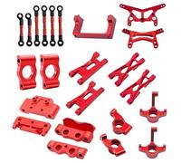 Compatibile Con WLtoys 244016 Per Losi Micro B Per Losi Micro T 1/24 RC Auto Parti Upgrade Snodi Sterzo, Mozzi A C, Bracci Sospensione E Paratia Anteriore RC Parti Auto(Red)