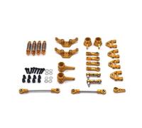 Compatibile Con WLtoys 284131 K969 K979 K989 K999 1/28 RC Braccio Metallico Coppetta Sterzo Supporto Ammortizzatore Collegamento Sterzo Ammortizzatore RC Parti Auto(Yellow)