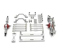 Compatibile Con WPL C64 1/16 RC Auto Parti Di Aggiornamento Anteriore In Metallo Asse Posteriore Pedali Tirante Telaio Sospensione Base Del Timone RC Parti Auto(Silver)