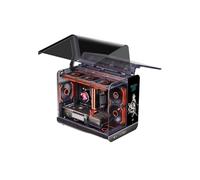 Compatibile con X-GAMERX - Custodia for PC Future Wings LCD Edition, Black Seaview, MATX verticale, raffreddamento ad acqua a 360°, chassis Eurowing a doppia porta(Digital Black)