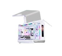 Compatibile con X-GAMERX - Custodia for PC Future Wings LCD Edition, Black Seaview, MATX verticale, raffreddamento ad acqua a 360°, chassis Eurowing a doppia porta(LCD White)