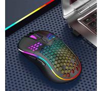 Compatibile con Xiaomi Mouse da gioco wireless 2.4G Mouse cablato portatile con illuminazione RGB Mouse ricaricabile Design ergonomico a nido d'ape