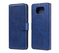 Compatibile con XIAOMI POCO X3 NFC / M2007J20CG / Poco X3 X3 Pro M2102J20SG M2102J20SI Custodia COVER stand flip LIBRO gel PORTAFOGLIO magnetica eco pelle porta carte vano card (Blu)
