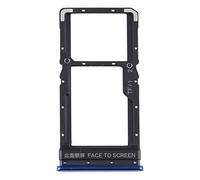 compatibile con Xiaomi Poco X3 NFC/Poco X3 Pro/Poco X3 Try tray Vassoio alloggio porta scheda Card Sim 1 + SLOT SIM 2 o slitta per lettore Memoria Micro Sd (Blu)