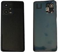 compatibile con XIAOMI Redmi Note 12 Pro+ Plus 22101316UCP Copri Batteria Ricambio Protezione Posteriore Back Cover Retro Scocca rigida vetro plastificato + biasesivo (NERO)