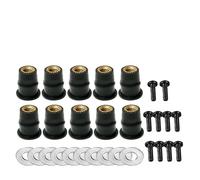 Compatibile Con YAMAHA 10/30Pezzi M5 M6 Bulloni Per Parabrezza Per Moto Viti Metriche Gomma Pozzetto Dado Fissaggio Modifica Ricambi Viti