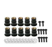 Compatibile Con YAMAHA 10/30Pezzi M5 M6 Bulloni Per Parabrezza Per Moto Viti Metriche Gomma Pozzetto Dado Fissaggio Modifica Ricambi Viti