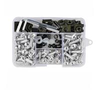 Compatibile con Yamaha per YZ85 YZ125 YZ250 FZ07 FZ10 Bulloni Dadi Motociclette Bulloni Testa Svasata Carenatura Moto Kit Bulloni Viti Dadi Kit Viti Bulloni Moto(Silver)