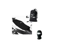 COMPATIBILE CON YAMAHA T MAX 560 COPRISELLA GIVI S210 TESSUTO TELO IMPERMEABILE UNIVERSALE LUNG.117CM COPERTURA DA SELLA PER MOTO SCOOTER BORDI ELASTICIZZATI NERO