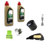 COMPATIBILE CON YAMAHA T-MAX 560 KIT TAGLIANDO CAMBIO OLIO PER SCOOTER 2 LITRI DI OLIO C (ASTROL) 10W40 4T POWER 1 RACING SINTETICO+FILTRO OLIO+F.ARI CANDELA MANUTENZIONE MOTORE