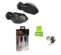 COMPATIBILE CON YAMAHA YFM 700 R FRECCE MICRO PER MOTO FRECCIA A LED OMOLOGATE INDICATORE DI DIREZIONE 12V NERA CON LENTE FUMÈ LUCE ARANCIO 35X18MM