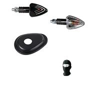 COMPATIBILE CON YAMAHA YZF R125 COPPIA DI FRECCE A LAMPADINA 21W NERE + 4 ADATTATORI PIASTRINE PER MOTO YAMAHA KIT LAMPA 90065+90062 UNIVERSALE TUTTO OMOLOGATO