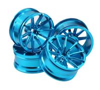 Compatibile Con YOKOMO D5 Per Tamiya Per TT02 1/10 RC Per Touring Car Parti Di Aggiornamento 4 Pezzi CNC Cerchione In Lega Alluminio E Mozzo Pneumatico RC Parti Auto(Blue)