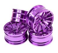 Compatibile Con YOKOMO D5 Per Tamiya Per TT02 1/10 RC Per Touring Car Parti Di Aggiornamento CNC In Lega Alluminio Wheel Rim Kit Mozzo Pneumatico 4 Pezzi RC Parti Auto(Purple)