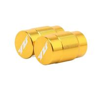 Compatibile con YZF R1 R3 R6 R25 R125 R7 R1M YZFR6 YZFR1 YZFR3 Tappo aria for valvola pneumatico CNC for moto Copertura ermetica for ruota(1Pair Gold)